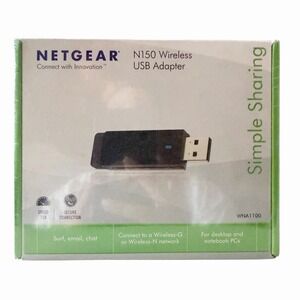 NETGEAR N150 Wireless USB Adapter WNA1100 WiFi Dongle PC New Sealed